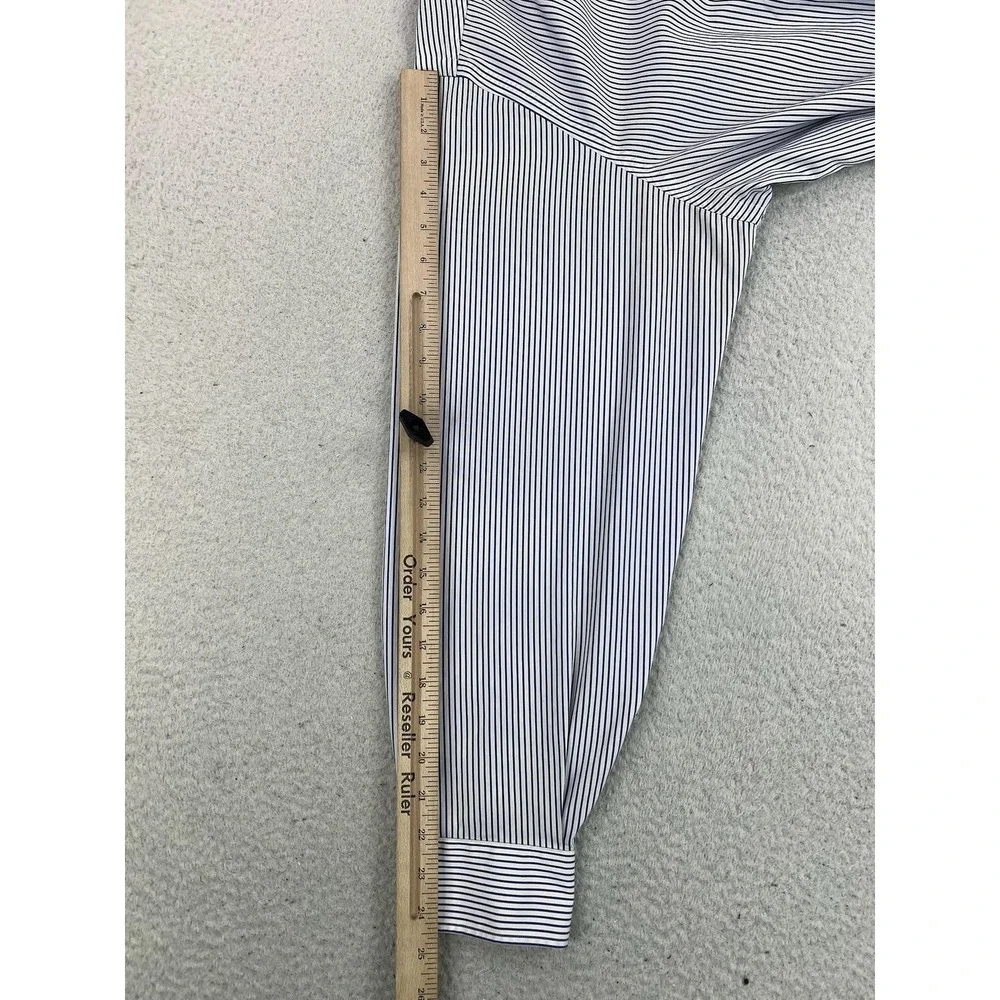 Kirkland Signature Dress Shirts LOT OF 3 Mens 18 34/35 Blue Stripe Non Iron LS
